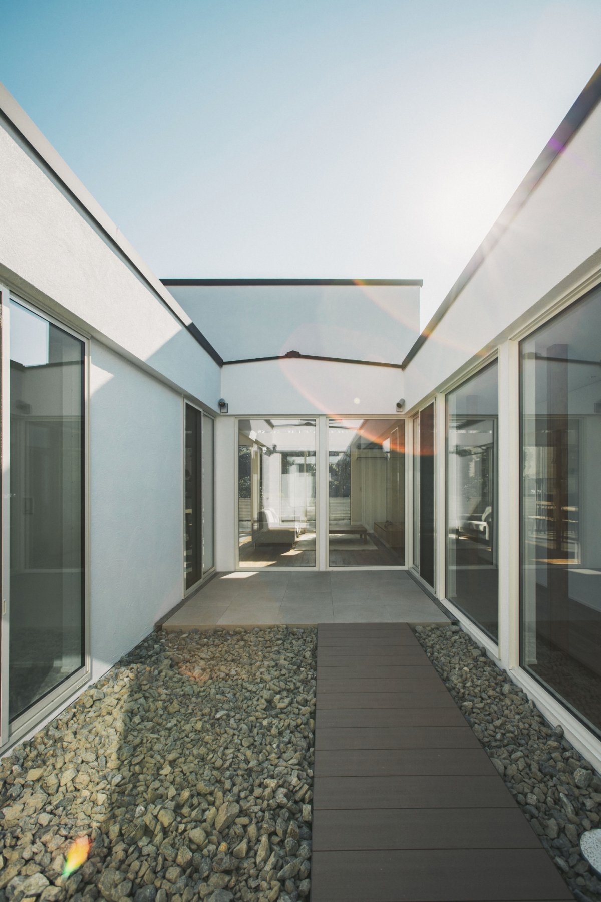 ゆったりとした中庭